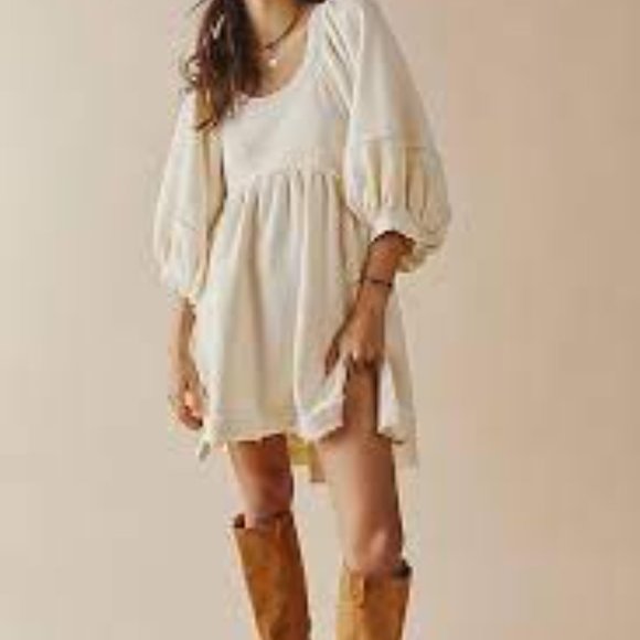Free People Dresses & Skirts - Free People Sunchild Pullover Dress Bones Size Large